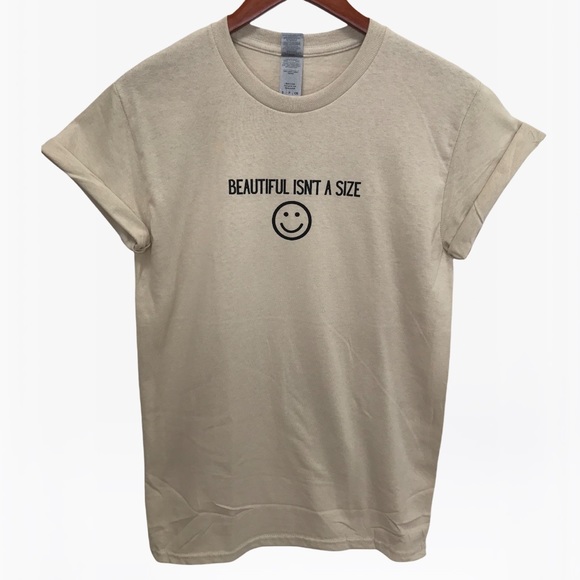 BEAUTIFUL ISN’T A SIZE Unisex Adult 100% Cotton Crewneck T-Shirts - Various - Picture 9 of 17